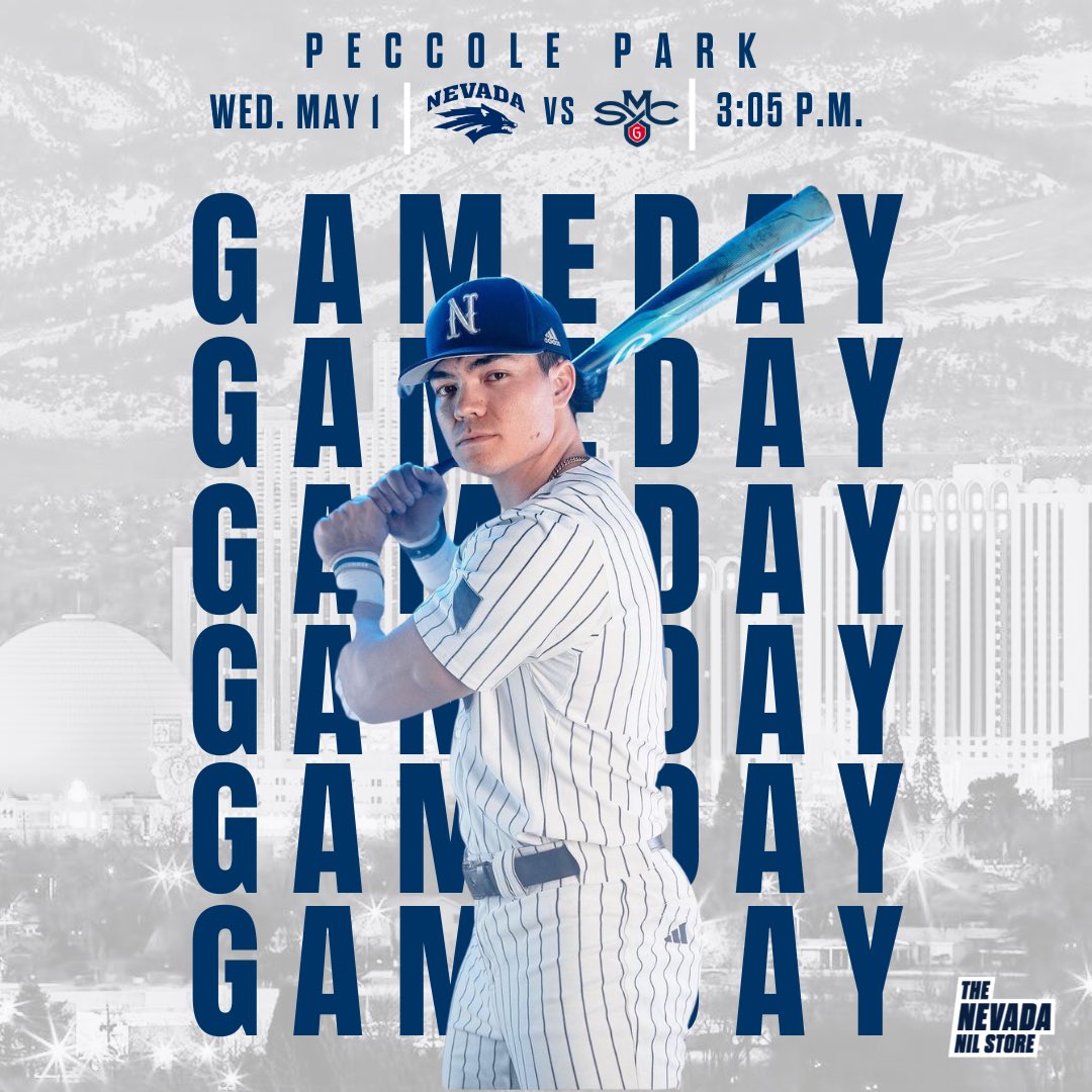 It’s game day for Nevada Baseball ⚾️🐺

Join us at Peccole Park as @NevadaBaseball takes on SMC!!

#NevadaNIL #NevadaNILStore #NILStore #NIL #GameDay #BattleBorn