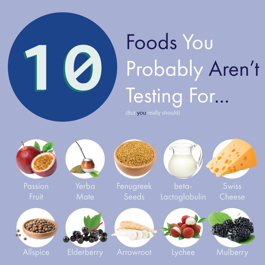 🌺Passion fruit flowers for sleep aid. 🐄Beta-lactoglobulin for dairy allergies. 🍛 Fenugreek seeds in Indian dishes. 🍫Arrowroot for thickening pudding. All reasons to get our food sensitivity test. 🔵 Visit the link for more info! #healthinfo #foodsensitivites