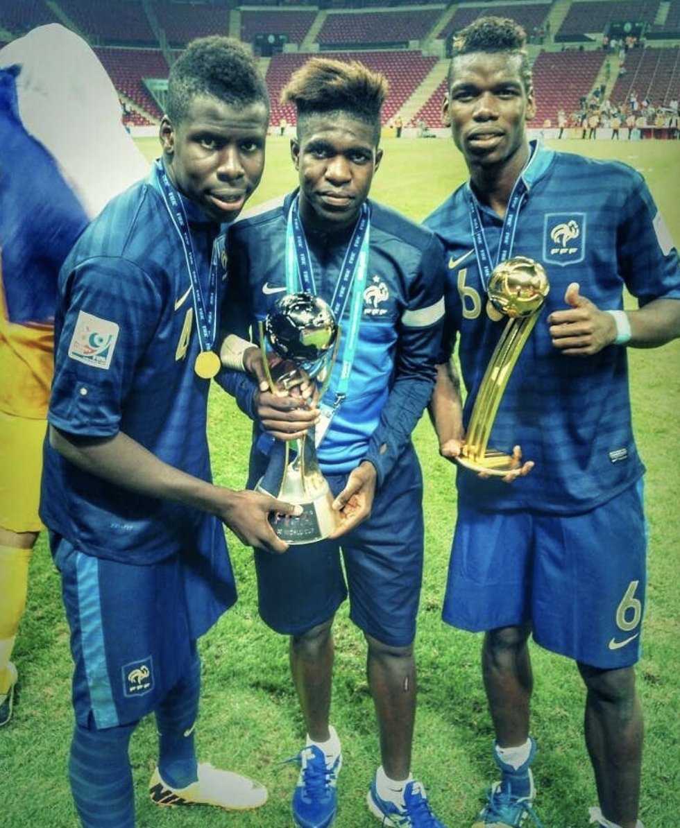 Kurt Zouma, Samuel Umtiti and Paul Pogba. 🇨🇵 The 2013 u20's World Cup Champions! 🏆