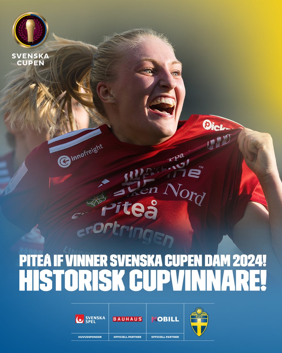 Stort grattis Piteå IF vinnare av Svenska cupen dam för första gången! 🏆⚽