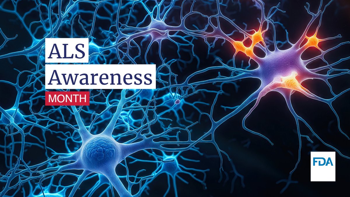 May is #ALSAwareness Month. ALS is a rare disease that attacks & kills the nerve cells that control voluntary muscles, like the ones you use to chew, walk, talk, and breath. Check out our five-year action plan for rare neurodegenerative diseases like ALS: fda.gov/media/159372/d…