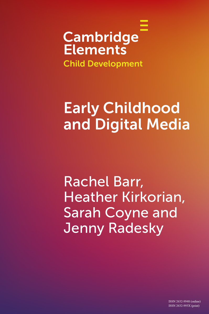 Happy to share that our book Early Childhood and the Digital World the describes the DREAMER framework has been published