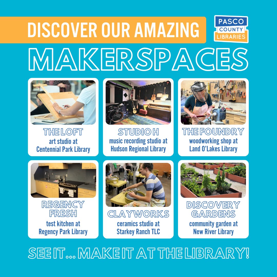 It’s gonna… be “Makerspace May!” 😄 Discover Pasco Libraries’ makerspaces– DIY centers where you can create, learn, design, experiment and build– as part of May’s Beanstack Challenge. Complete the challenge for a chance to win a library tote bag! Join at bit.ly/PCLSBeanstack.