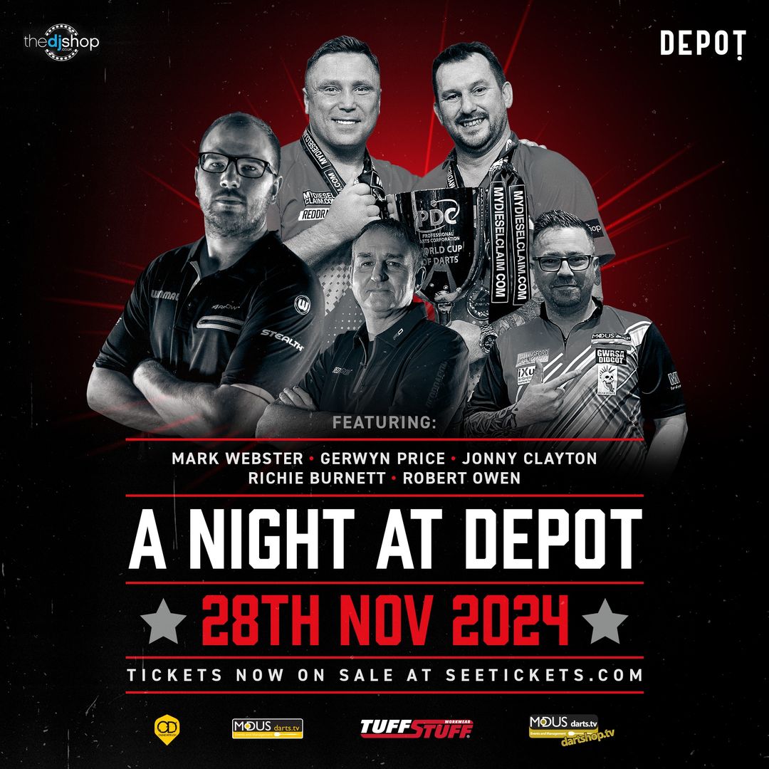 🏴󠁧󠁢󠁷󠁬󠁳󠁿 The Welsh Wonders 🏴󠁧󠁢󠁷󠁬󠁳󠁿 The finest Welsh dart players come together for one night of darting entertainment 🎯 🏟️ Depot, Cardiff 🗓️ 28th November Book now 🎫 👉🏻 bit.ly/Cardiff2024DS @Gezzyprice @JonnyClay9 @Webby180 @stackattack84 @DepotCardiff