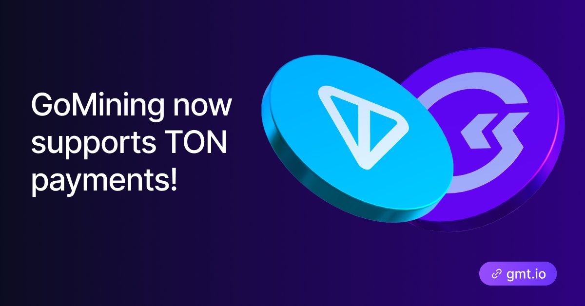 📢 GoMining now supports TON payments!🎉 We're glad to announce that GoMining has rolled out support for TON payments in our payment gateway! You can now use TON to: 💎 Purchase NFTs; 💪 Upgrade your mining power; 💰 Make token payments. With our payment gateway, there are no…