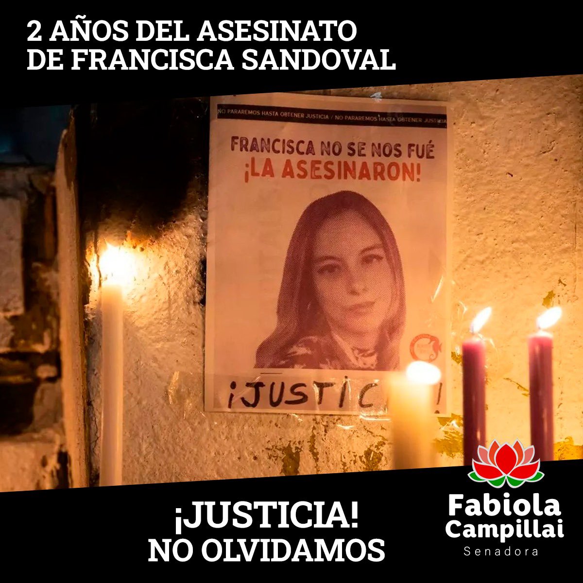 Otro día del trabajador que nos falta nuestra compañera Francisca Sandoval, asesinada mientras cubría la marcha de la Central Clasista de Trabajadoras y Trabajadores. No olvidamos. Justicia y memoria ❤️