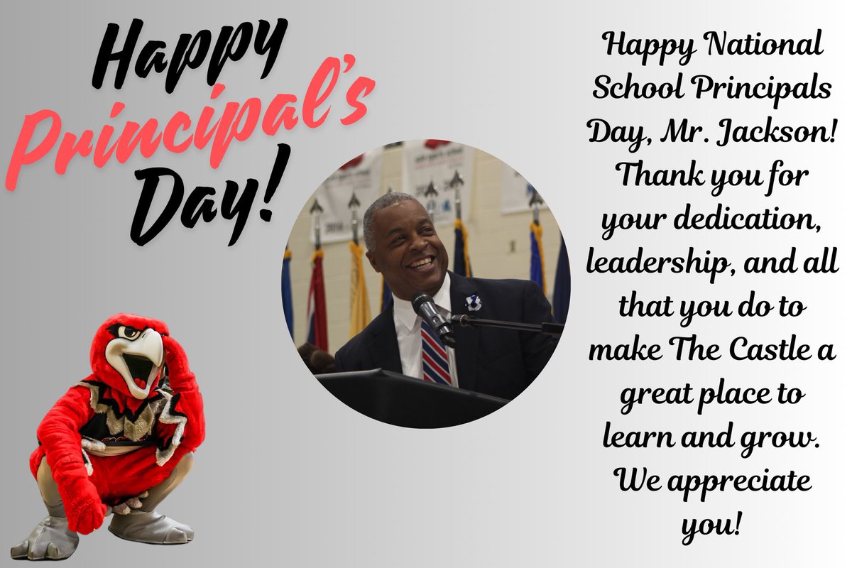 🎉 Celebrating Mr. Robert Jackson on National Principals Day! 🎉 Thank you for your dedication, leadership, and unwavering support at The 🏰. You inspire us all! #NationalPrincipalsDay #Leader #RedhawkPride #RiseAsOne @RichlandTwo @RedhawkJackson1