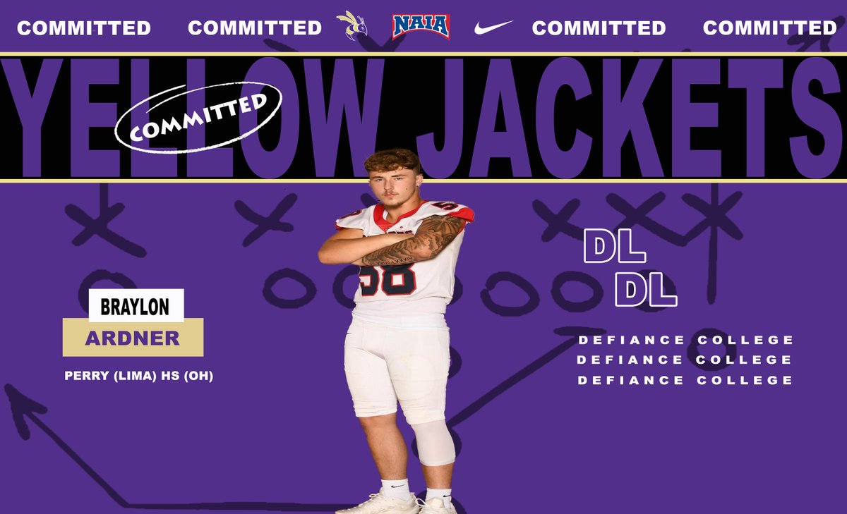 Welcome to #JacketNation! Name: Braylon Ardner Pos: DL School: Perry (Lima) HS City: Lima State: OH HT: 6'1 WT: 220 @braylonardner_ #ReviveTheHive #NSD24 @defiancecollege @DC_Athletics