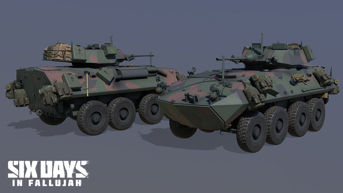 The LAV (Light Armored Vehicle) offers a mobile firing platform, supporting Marines through security and suppression. Artwork by David Stammel: artstation.com/artwork/qeZkoz