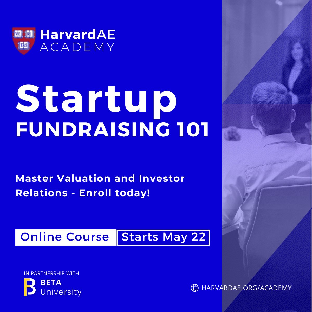 Unlock Success: Master Valuation & Forge Winning Investor Relations!

Week 2 Highlight: Crafting a Winning Strategy

Enroll Now and Propel Your Fundraising Journey!
harvardae.org/academy-course…

#Harvard #HAE #StartupFunding #SeedInvesting #VentureCapital #AngelInvestors