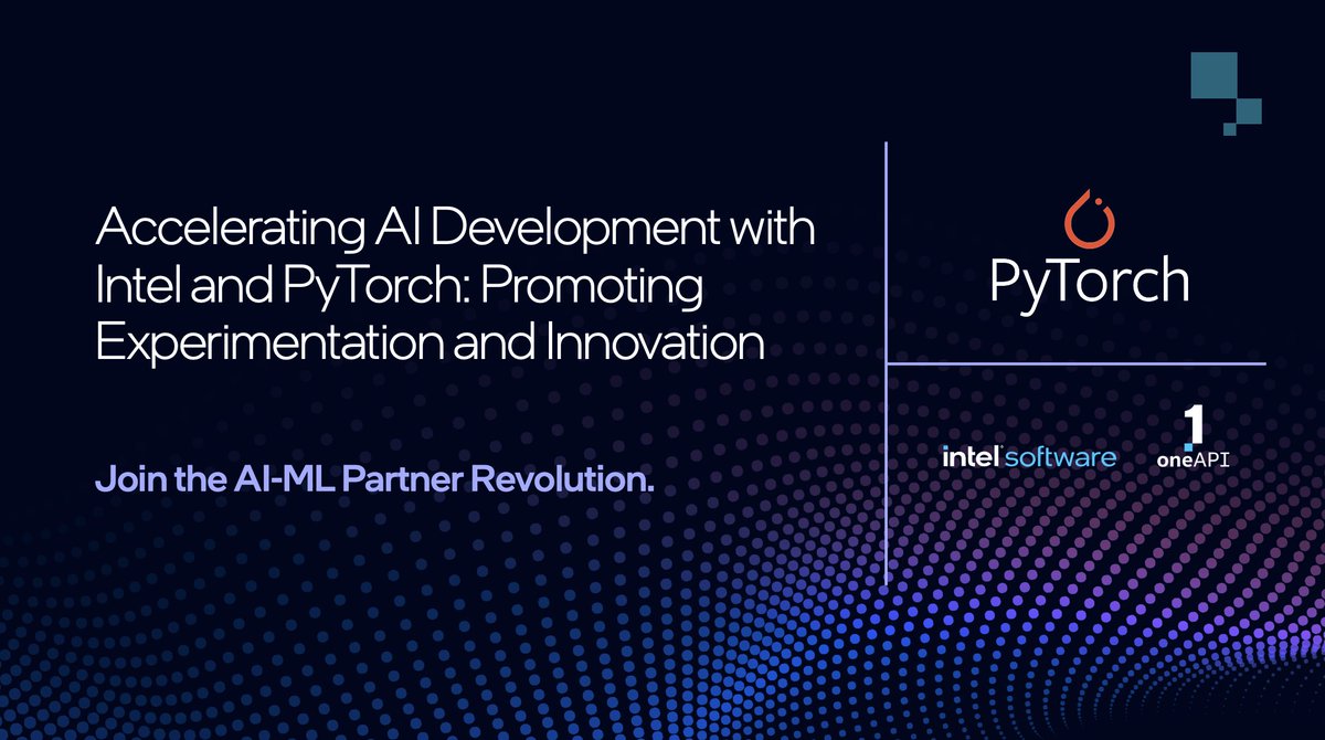 Discover how Intel and @PyTorch are revolutionizing AI development. Uncover the tools and resources that empower developers through experimentation and innovation in the fast-paced world of artificial intelligence: intel.ly/3TZ1eh9 @IntelAI #ML