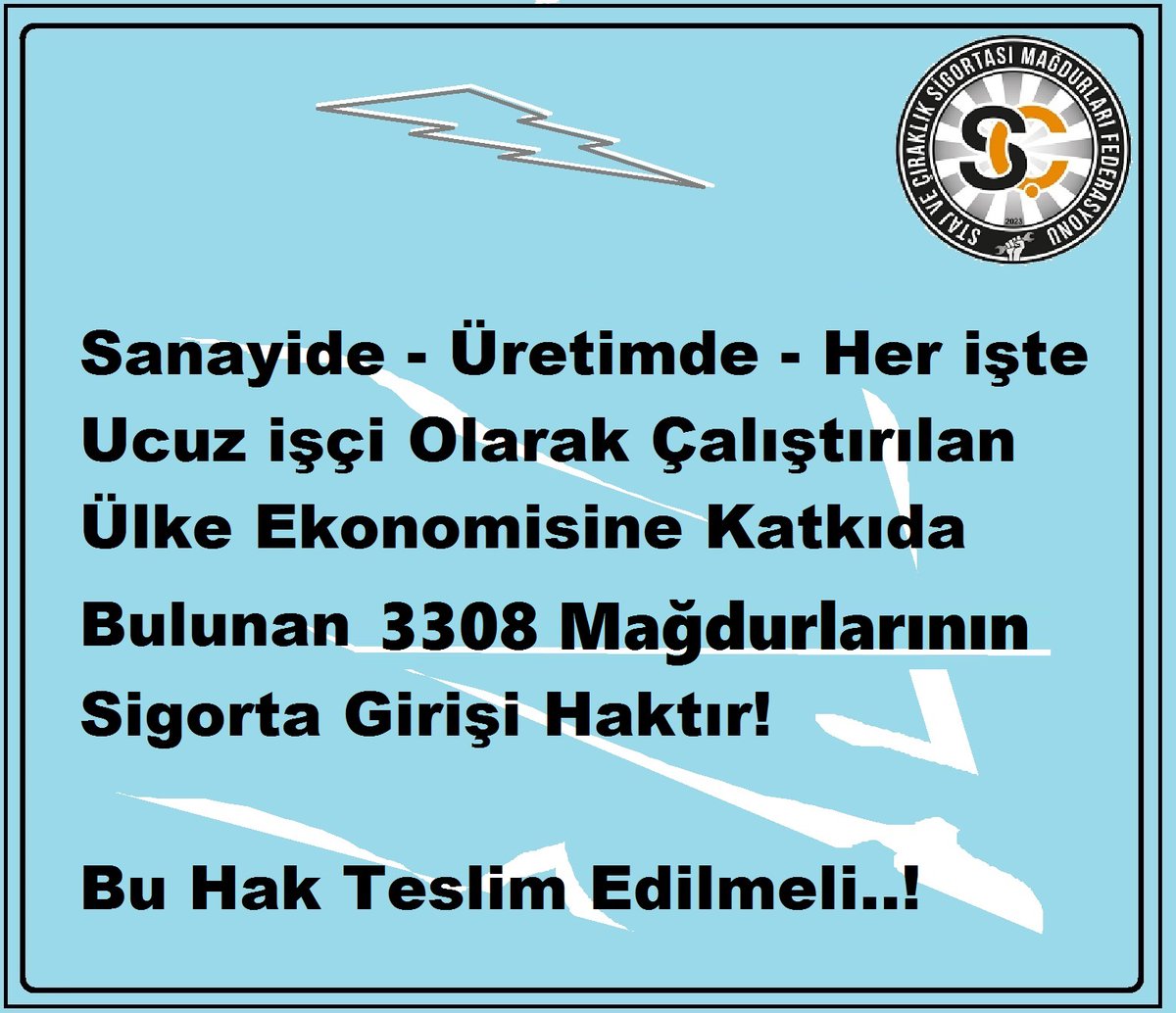 @melih_meric Bu mağduriyet. Çocuk yaşta çalışıp, emeğinin karşılığı başlangıç sayılmayanların, Ssk kartı ve Ssk Numarası verilip Ssk'sı başladı diye aldatılanların kul hakkı mücadelesidir #Staj #Çırak Emek Kutsaldır #ÇırakStajyer1MayıstaSahada