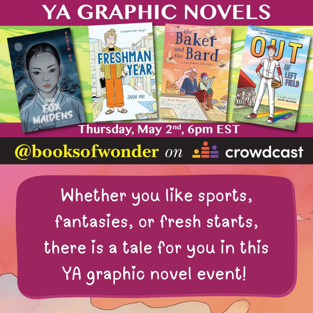 Joining some other authors for a YA graphic novel panel with @BooksofWonder tomorrow evening!