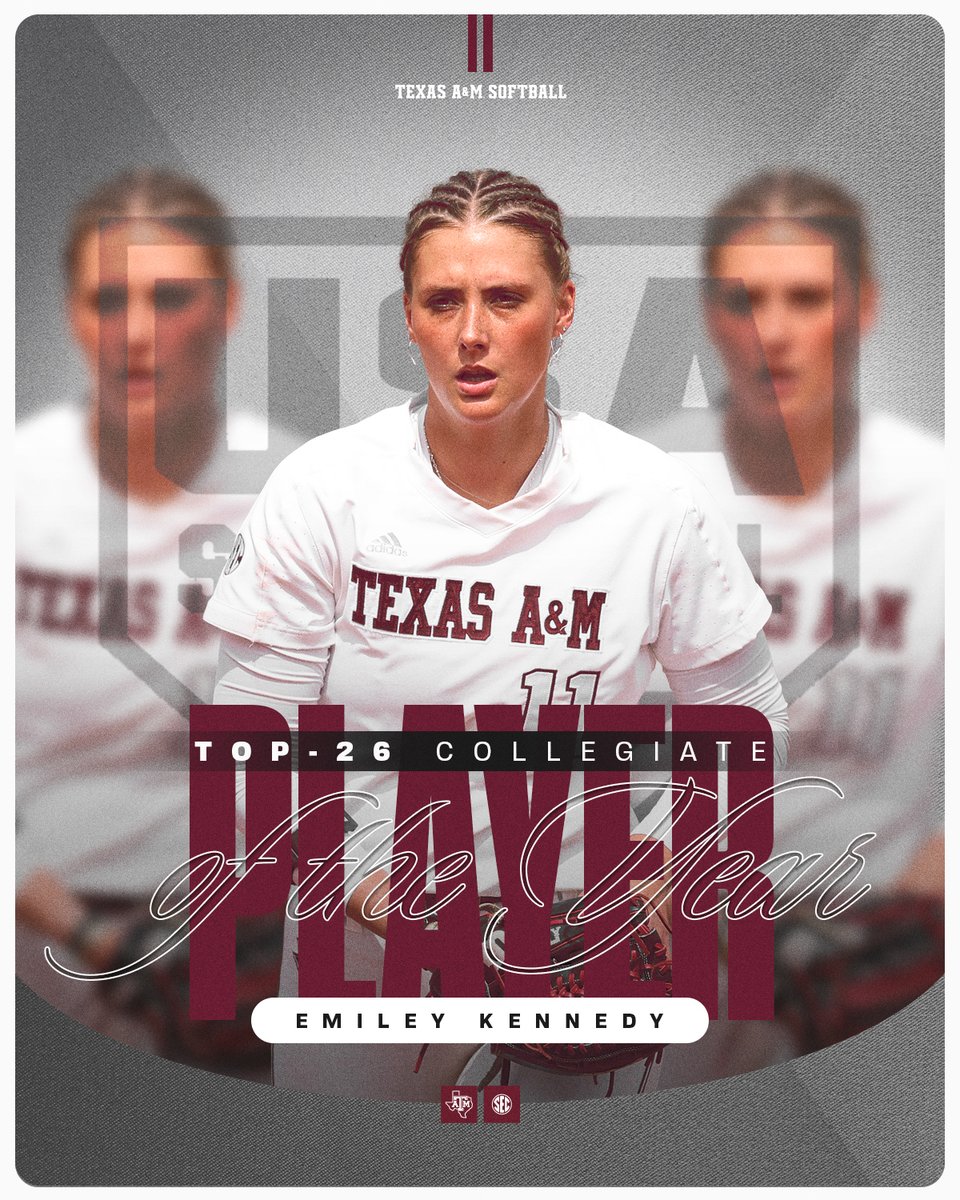 Lefty named a top 26 @USASoftball player of the year finalist 👍 @2021Kennedy | #GigEm