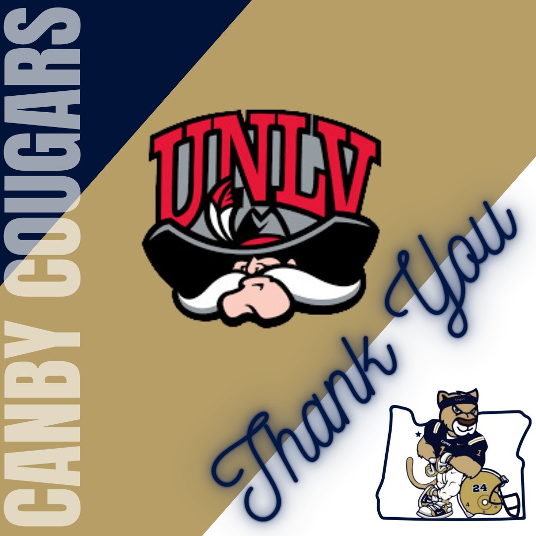 Thank you to @mr Longshore from @unlvfootball for stopping in and seeing what Canby has to offer! #RISE @canbyschools @CanbyAthletics @CanbyHighSchool