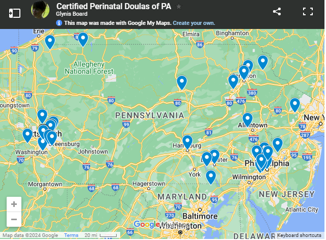 Where do the CPD credentialed doulas provide care in Pennsylvania? Our numbers are growing! Come help us cover the state in blue where families are in need? Get the PA Certification Board credential today! pacertboard.org/doula

#doulacare #doulaaccess #doulasupport #doula