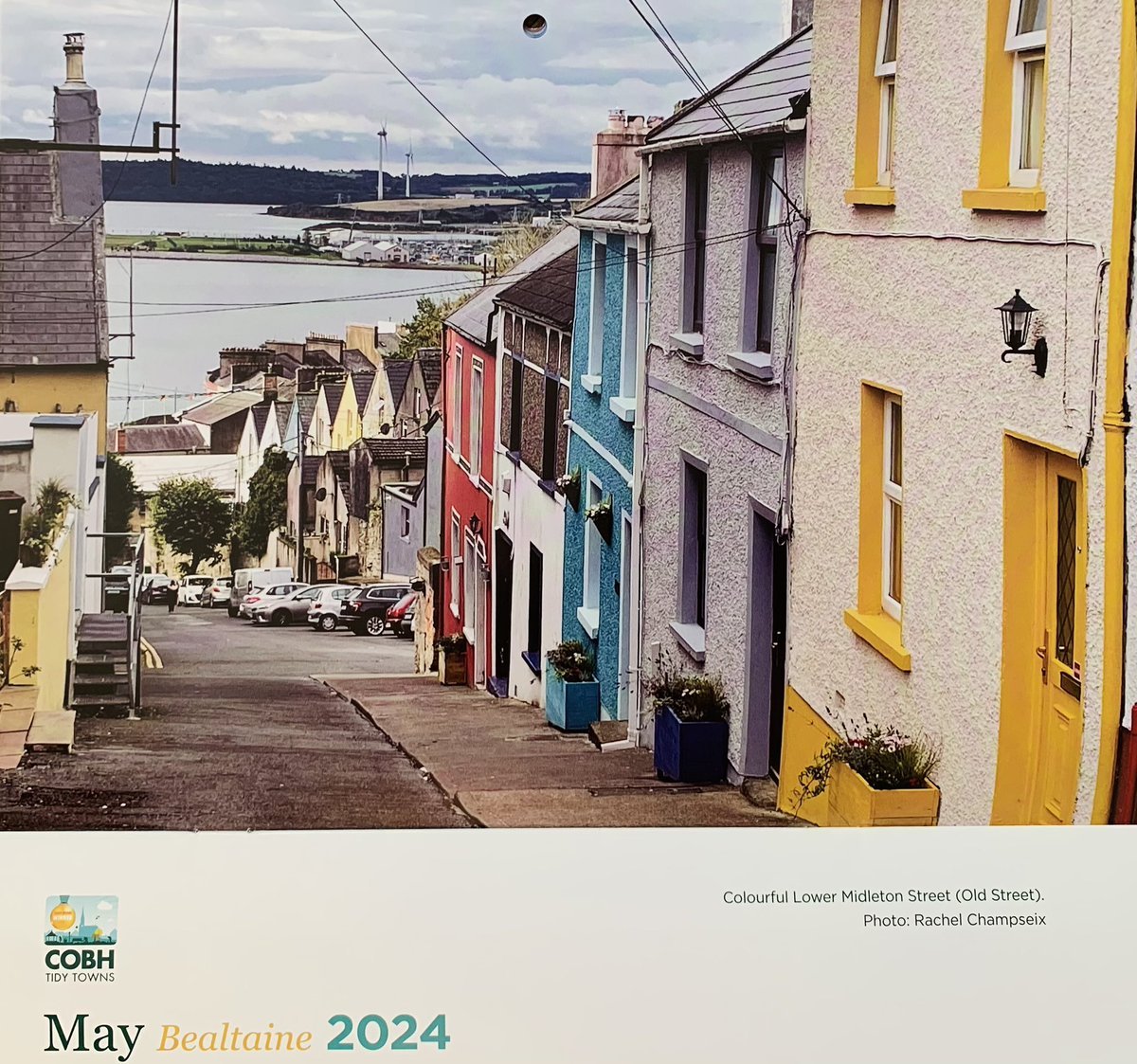 May Day today and we turned our calendars to a beautiful colourful capture of the oldest street in Cobh - Old Street! Thanks to Rachel Champseix for the photo and all the wonderful neighbours there who keep it so well. #cobh #colour #lovewhereeyoulive #MayDay2024