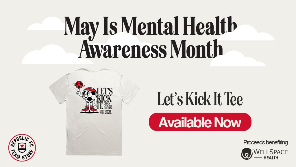 SacRepublicFC's tweet image. As part of the initiative, we're launching a “Let’s Kick It” collection, featuring a t-shirt and sticker pack. A portion of the proceeds will benefit @WellSpaceHealth, which operates the second-largest 988 Crisis Center in California.

🔗 shop.sacrepublicfc.com/collections/me…
