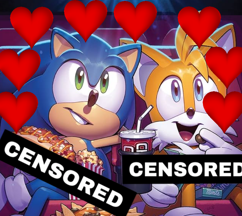 SonicSaviorr's tweet image. (Sonic feels Tails' lap in a packed theatre)

Tails: Sonic...😳Everybody can see...

Sonic: You like that honey? You're my personal boy toy.

Tails: Yes master... Go harder...

(Sonic starts playing with Tails whilst covering his mouth so nobody hears his moans)💘
#Sontails