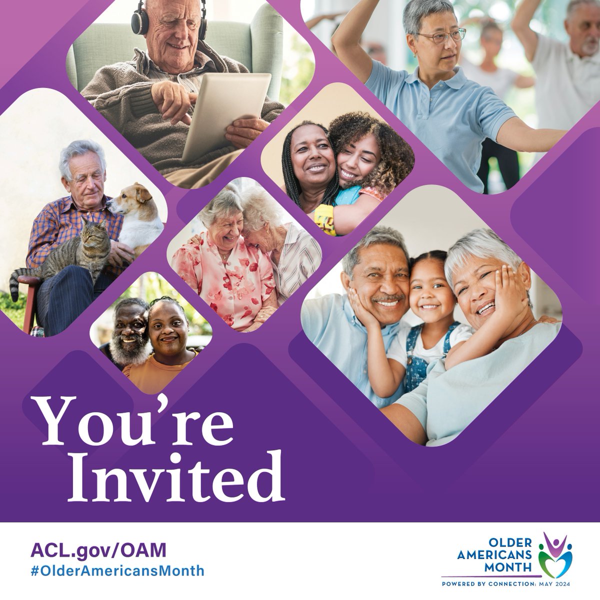 May is #olderamericansmonth! The 2024 theme, #poweredbyconnection, recognizes the profound impact of meaningful relationships and social connections on our health and well-being. Learn more at acl.gov/oam.