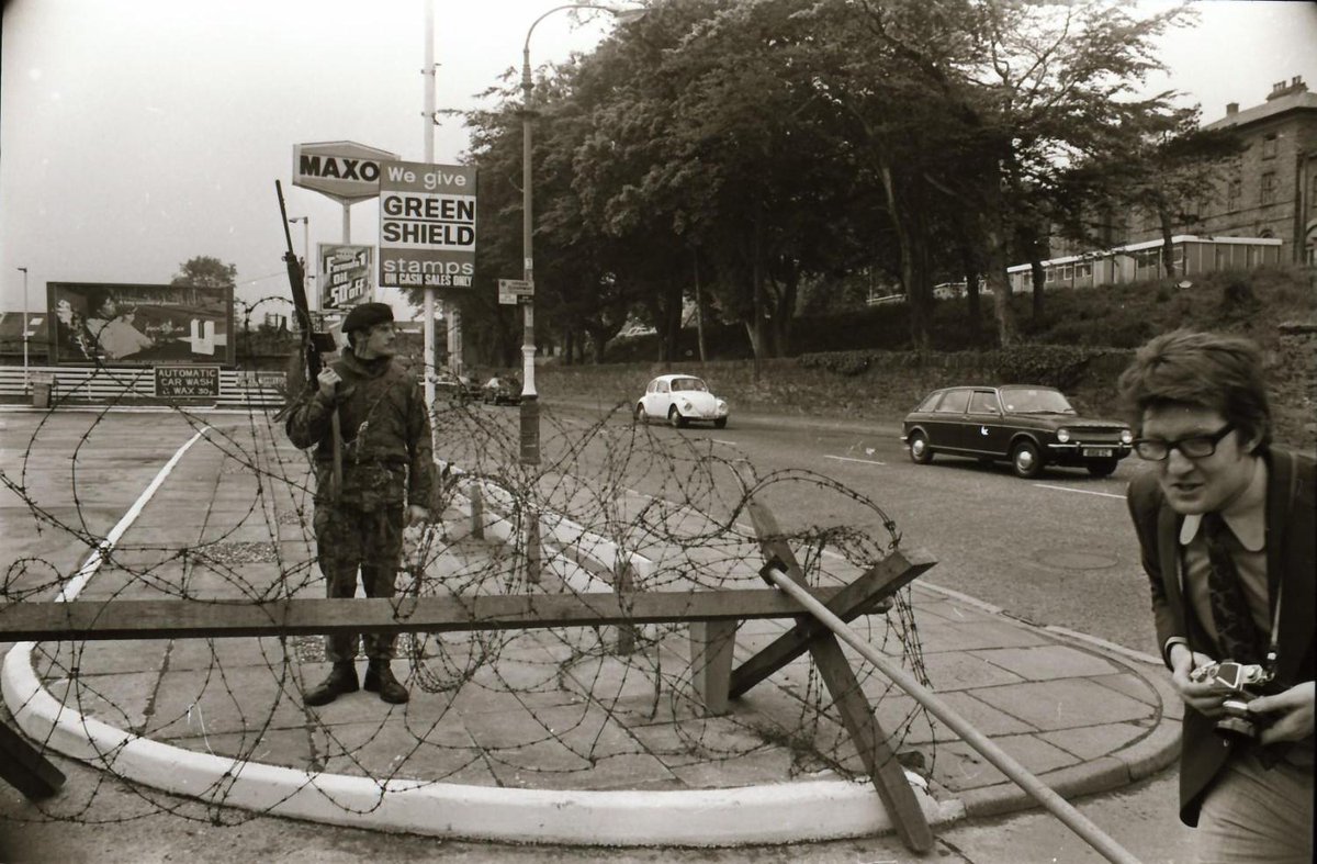 50 years ago during the Ulster Workers' Strike the British army took over oil depots and 21 petrol stations in the north including this Maxol station on the Strand Road in Derry. Plenty more images from our archive from May 1974 coming tomorrow. (Photo copyright: Derry Journal)