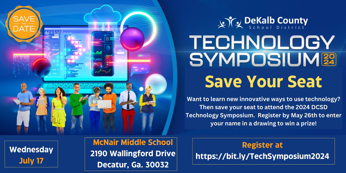 📢<a href="/DeKalbSchools/">DeKalb Schools, GA</a> educators! Ready to IGNITE your tech skills? Register now for the DCSD Tech Symposium happening on July 17th! Don't miss out on this innovative learning opportunity!✨ 
#TechSymposium24