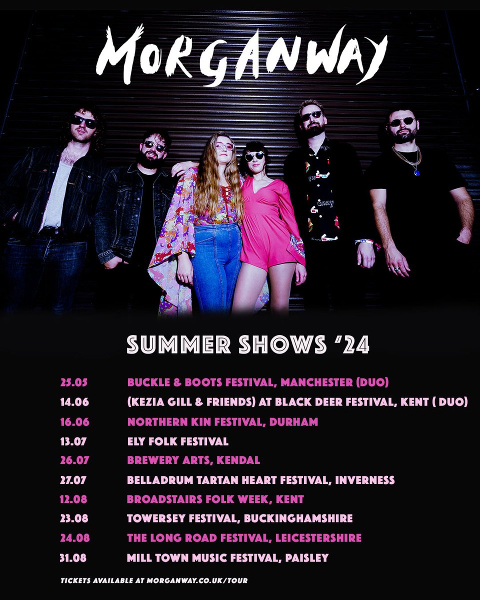 🩷 SUMMER SHOWS 🩷 festival season is just around the corner! Here’s where you can catch us this summer 🤟 Morganway.co.uk/tour new music is coming… stay tuned for a cheeky announcement tomorrow!! 👀