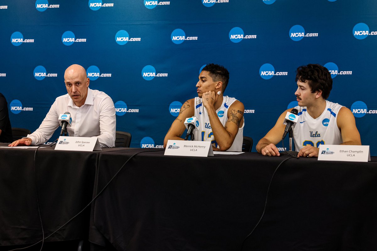 Head Coach John Speraw, Merrick McHenry and Ethan Champlin met with the media after last night's #NCAAMVB Quarterfinal match.

bit.ly/44nkaty

🎥: NCAA