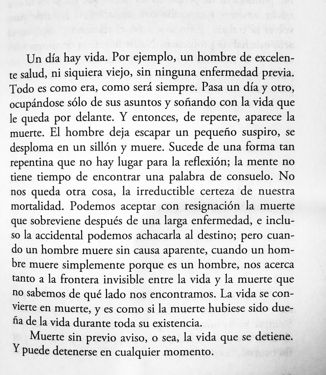 “No nos queda otra cosa, la irreductible certeza de nuestra mortalidad.” - Paul Auster QEPD