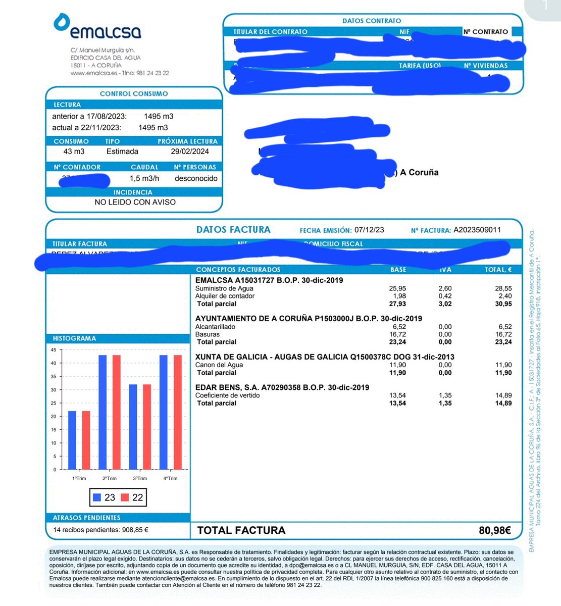 Tengo una inquiocupa y ya estoy arta.

Esto lo digo,por si algún pequeño propietario está pensando alquilar su vivienda,que se lo piense bien

Encima de no pagar desde hace 4 años
No paga ni el agua que consume ,que si yo no pago me embargan mi pensión,o sea demencial
Prueba