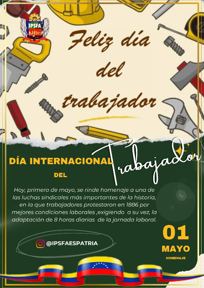 📍#01May || Hoy honramos a mujeres y hombres trabajadores que día a día con compromiso y responsabilidad luchan incansablemente por nuestra patria 🇻🇪. #MayoDeTransformación