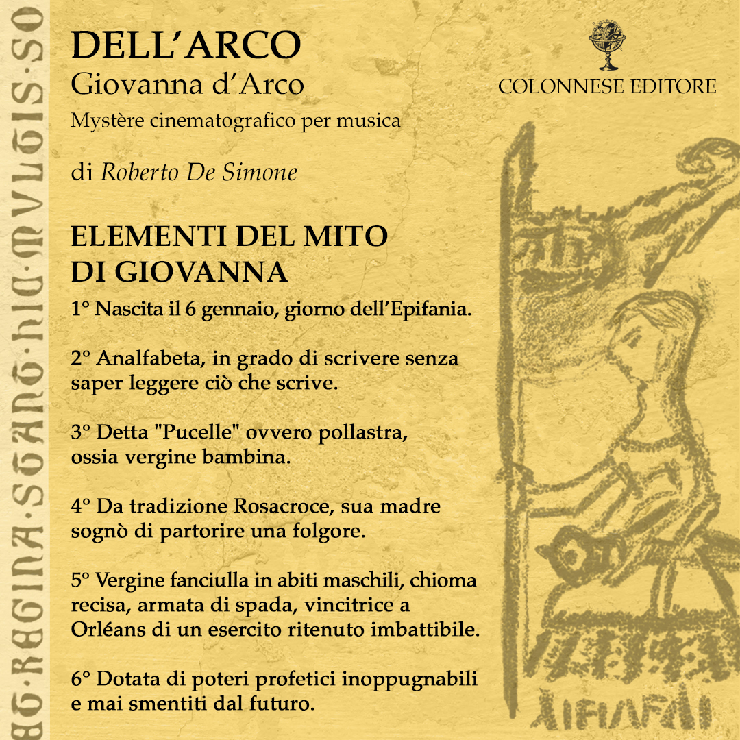 Giovanna D'arco è tornata!
"Dell’Arco" Giovanna d’Arco Mystère cinematografico per musica di Roberto De Simone #ColonneseEditore
#nuoveuscitelibri Da oggi 30 aprile 2024, in tutte le librerie!libreriecolonnese.it/it/poesie-e-af…
#giovannadarco #robertodesimone