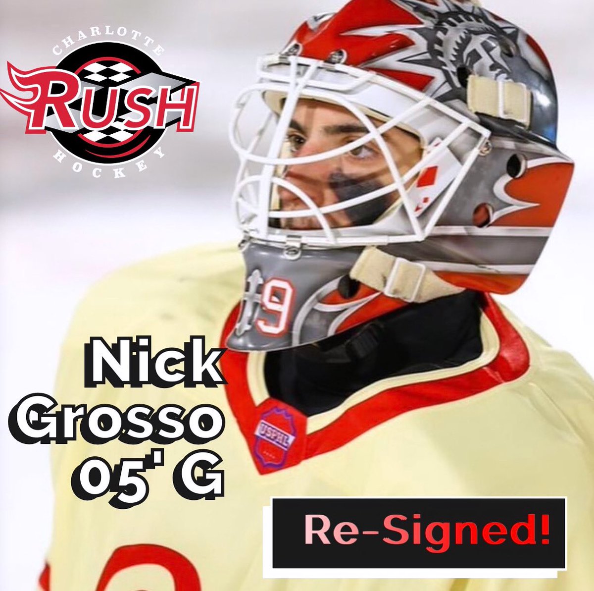 🚨SIGNING SERIES🚨IN FULL SWING! To kick off our signings for next season we begin with the announcement of the resigning of 05' Goaltender Nick Grosso!! Welcome back!! @The_DanKShow @USPHL