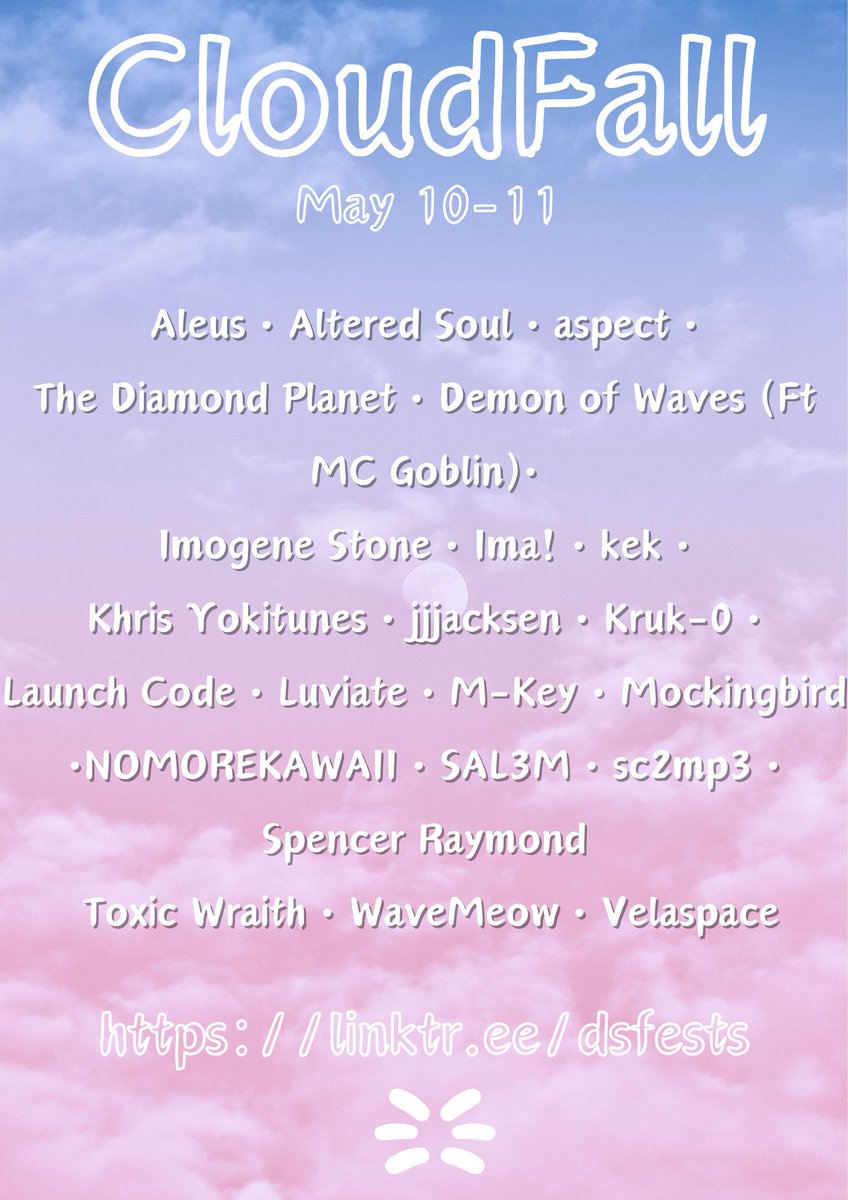 CLOUDFALL MAY 10-11 BE THERE pls :)