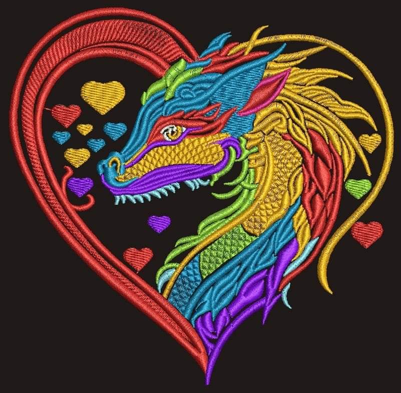 🌈🐲🐉💻🪡🧵
Rainbow dragon Machine Embroidery design, 
 etsy.me/3UkqfCr #crossstitch #valentinesday #weddinginvitation #bridalembroidery #babygirlshower #coupleofdragons #couplesinlove #cutedragongift #dragonlovergift