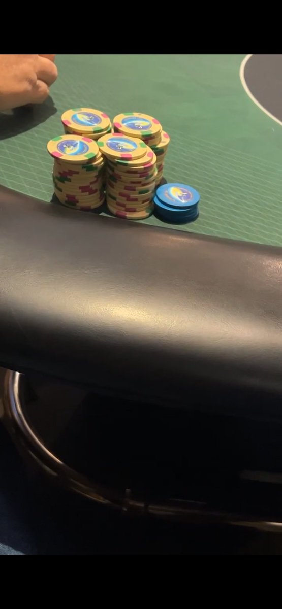 Me 2 :) 
In for minimum $40. Out for a little more, $360. Couldn’t snag the very last pic of my chips but you get the gist