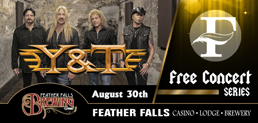 📷NEW SHOW ANNOUNCEMENT📷 FRIDAY AUG.30TH Feather Falls Casino & Lodge 3 Alverda Dr Oroville, CA 95966 530-533-3885 All info @ YandTRocks.com featherfallscasino.com