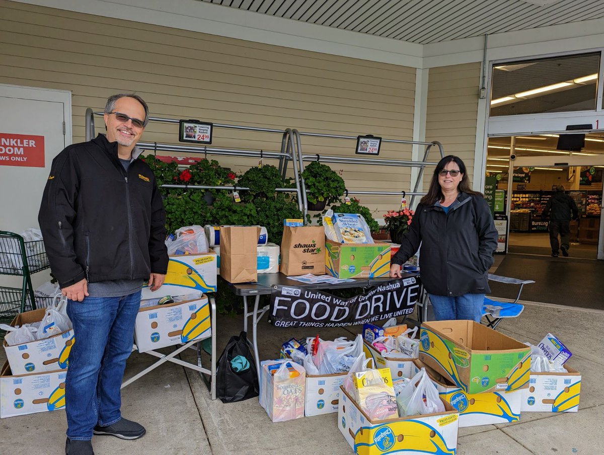 We're looking forward to seeing you at our Food Drive at the Hudson Hannaford on 77 Derry Road this Saturday, May 4th from 12 to 3 PM. 😀 Volunteers will be by the entrance collecting food donations. All donated items will be brought to a local food pantry.

#LiveUnited