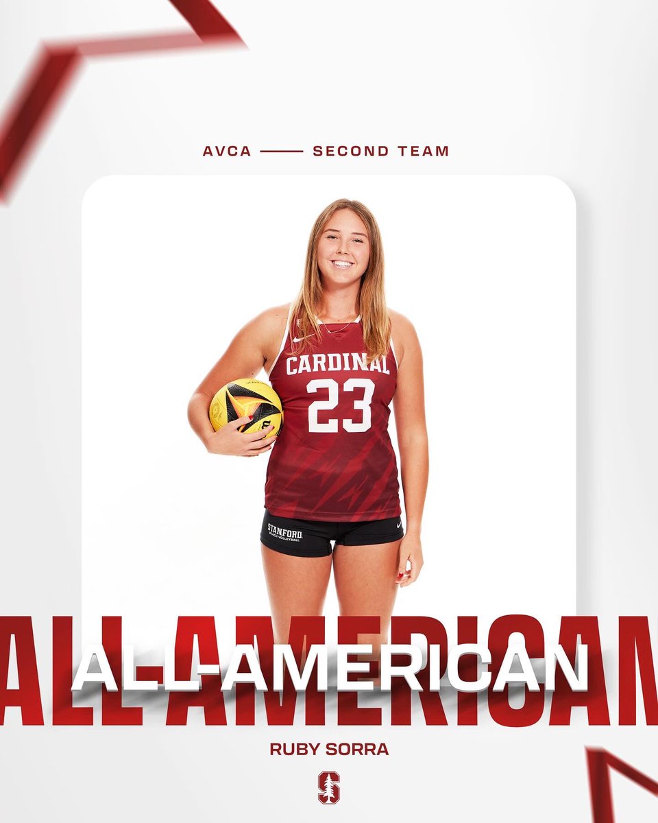 For the first time in PROGRAM HISTORY, the Cardinal have earned 4️⃣ selections to the @AVCAVolleyball Collegiate Beach Volleyball All-America Teams‼️ First Team- Xolani Hodel, Brooke Rockwell Second Team- Taylor Wilson, Ruby Sorra #GoStanford