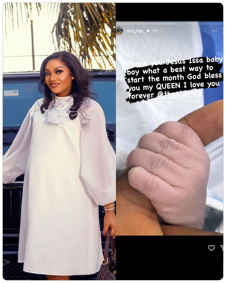 Chomzy & her husband welcomes a baby boy 

#BBNaija