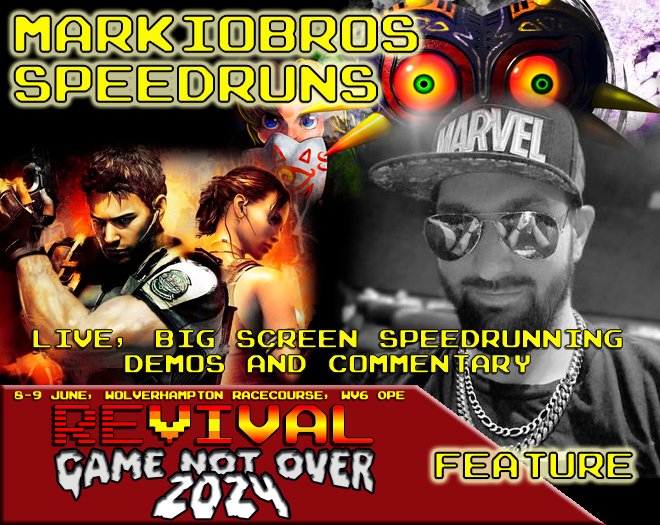 REVIVAL 2024 FEATURE ANNOUNCEMENT: Markiobros Speedruns! Join us in Wolverhampton on 8-9 June! Tickets/info: tinyurl.com/REVIVAL2024 tinyurl.com/RREDETAILS #RRE2024 #RETROGAMING #ResidentEvil #speedrun @MarkioBros