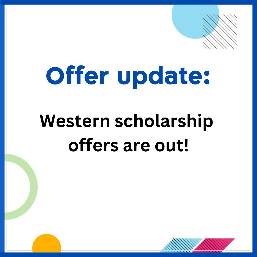 Offer updates: @WesternU #scholarship offers are out! #2024SchulichLeaders #LeadersGonnaLead #STEM #Science #Technology #Engineering #Math