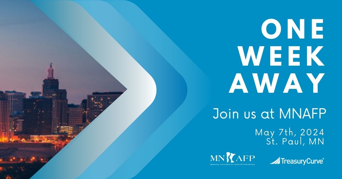 We are one week away from the Minnesota AFP Annual Conference! 

Our Senior Director, Brian Boldt, has been invited as a speaker. Don't miss the opportunity to learn about AI regarding treasury management. 

hubs.la/Q02vKr8Y0

#MNAFP #FinanceProfessionals #Treasury