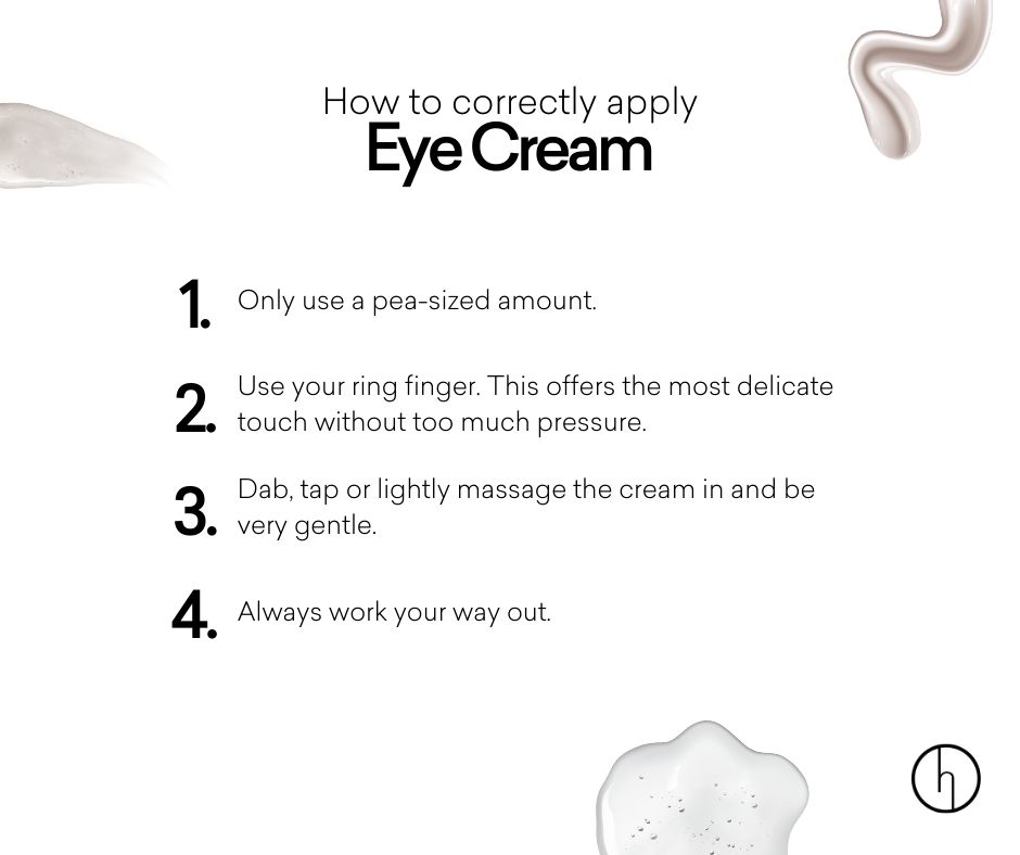 #ProTip: How to CORRECTLY apply eye cream... ☁️
It's very important to be gentle when applying eye cream; your eye area is very delicate. You only need a pea-sized amount; it's not necessary to drown the area in cream. 

#HeavenSkincare #eyecream #skintips #skingoals #healthyskin