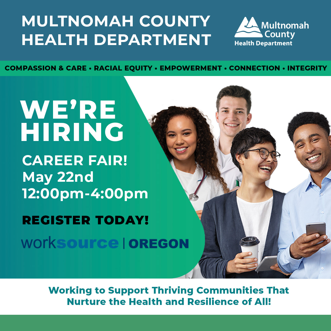 Do Work That Matters! Interested in working for the #Health Department but have questions about the work we do? Come to our #career fair and learn about Health Department programs & services across divisions, May 22nd, 12-4pm. Register today at: bit.ly/3w5gfVO