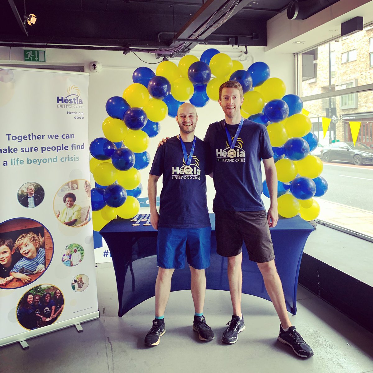 Me and my colleague Andrew raised £1896 for @Hestia1970 by completing the #Race2Safety challenge trekking across London to raise awareness and donations for families that use Hestia’s #DomesticAbuse services. Thanks to all who sponsored us and congrats to the other teams! 🏃🏼