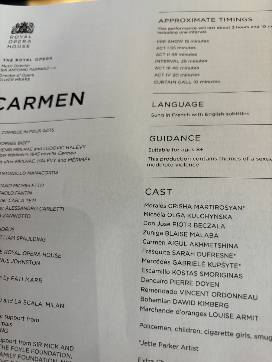 Bizet’s #Carmen is set in Seville about 1820; though tonight #ROHCarmen has been transposed into the 21st century, I gather.