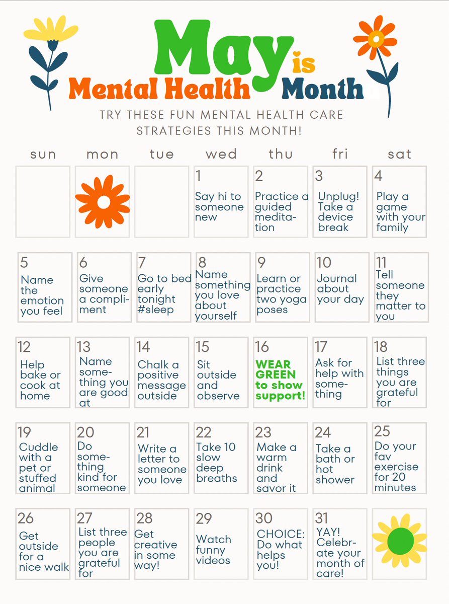 Did you know that May is Mental Health Awareness Month? Try these daily mental health care strategies this month!