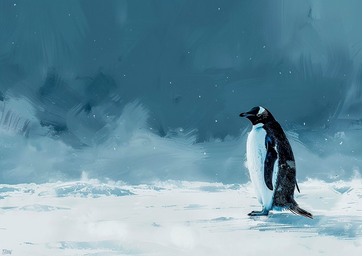 An outtake from an earlier penguin prompt #midjourney