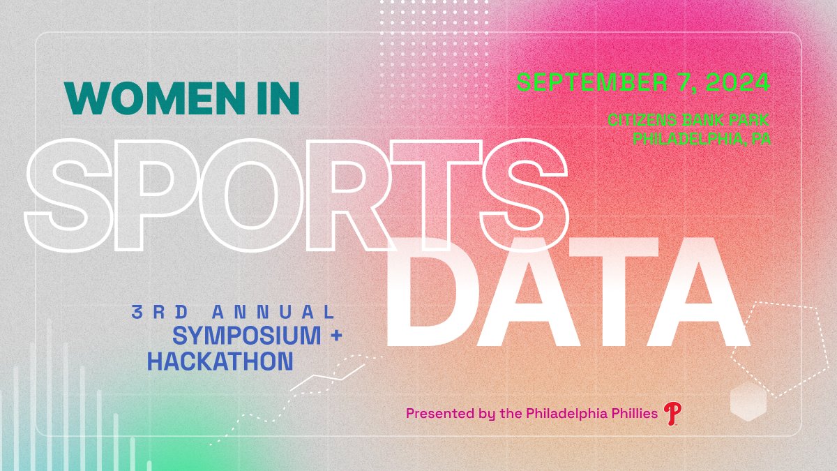 Save the date. We're back (to back to back) for Year 3. 🏆 Women in Sports Data 2024 🗓️ September 7, 2024 📍 Citizens Bank Park, Philadelphia, PA It's a three-peat. Registration opens soon 👀